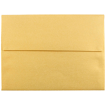 JAM Paper A6 Metallic Invitation Envelopes, 4 3/4&quot; x 6 1/2&quot;, Gold Stardream, 250/BX