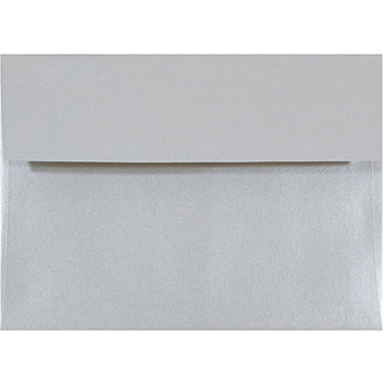 JAM Paper A7 Metallic Invitation Envelopes, 5 1/4&quot; x 7 1/4&quot;, Silver Stardream, 250/CT