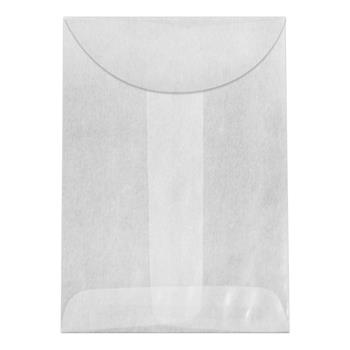 JAM Paper Open End Envelopes, 30 lb, 2-1/4 in x 3-1/2 in, Glassine, 100/Carton