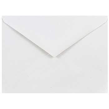 JAM Paper A6 Invitation Envelopes with V-Flap, 4 3/4&quot; x 6 1/2&quot;, White, 50/PK