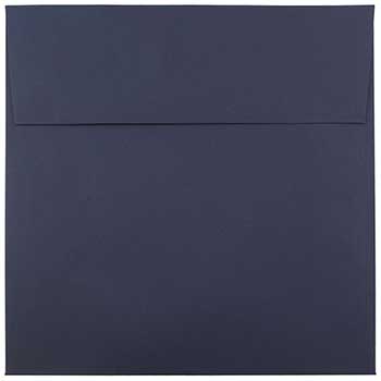 JAM Paper Square Premium Invitation Envelopes, 8 1/2&quot; x 8 1/2&quot;, Navy Blue, 25/PK
