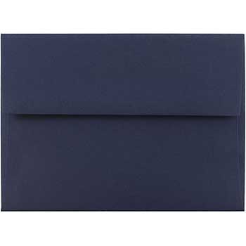 JAM Paper A6 Premium Invitation Envelopes, 4 3/4&quot; x 6 1/2&quot;, Navy Blue, 50/BX