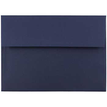 JAM Paper A7 Premium Invitation Envelopes, 5 1/4&quot; x 7 1/4&quot;, Navy Blue, 50/BX