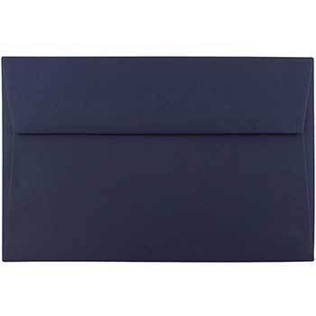 JAM Paper A9 Premium Invitation Envelopes, 5 3/4&quot; x 8 3/4&quot;, Navy Blue, 25/PK