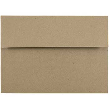 JAM Paper A7 Premium Invitation Envelopes, 5-1/4&quot; x 7-1/4&quot;, Brown Kraft Paper Bag, 50/BX