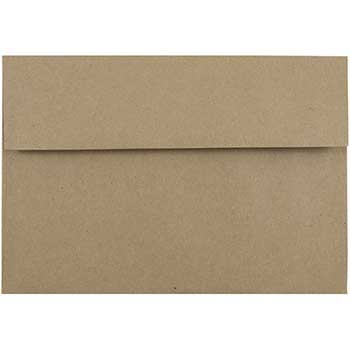 JAM Paper A8 Premium Invitation Envelopes, 5 1/2&quot; x 8 1/8&quot;, Brown Kraft Paper Bag, 25/PK