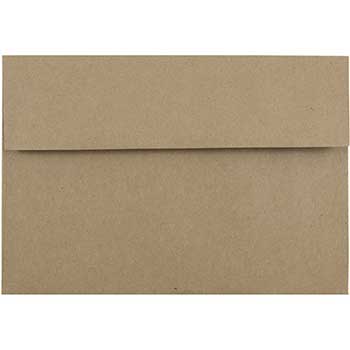 JAM Paper A10 Premium Invitation Envelopes, 6&quot; x 9&quot;1/2&quot;, Brown Kraft Paper Bag, 50/BX