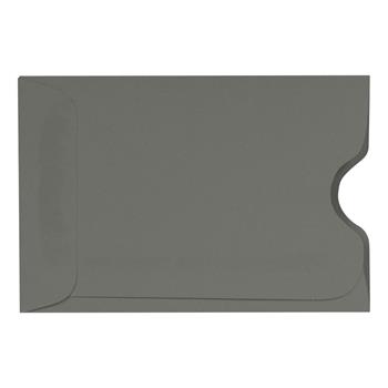 JAM Paper Credit Card Sleeves/Gift Card Holders, 80 lb, 2-3/8 in x 3-1/2 in, Smoke, 250/Carton