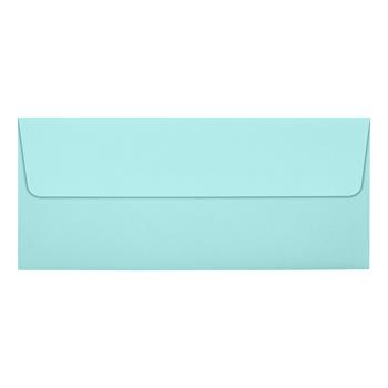 JAM Paper #10 Envelopes, 80 lb, 4-1/8 in x 9-1/2 in, Aqua Blue, 500/Box