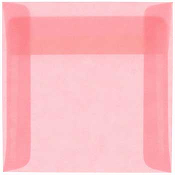 JAM Paper Translucent Vellum Invitation Envelopes, 8 1/2&quot; x 8 1/2&quot;, Blush Pink, 50/BX