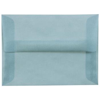 JAM Paper A6 Translucent Vellum Envelopes, 4 3/4&quot; x 6 1/2&quot;, Ocean Blue, 250/CT