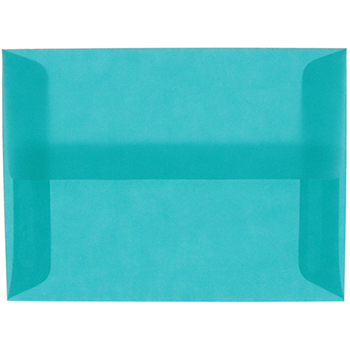 JAM Paper A6 Translucent Vellum Envelopes, 4 3/4&quot; x 6 1/2&quot;, Aqua Blue, 50/PK