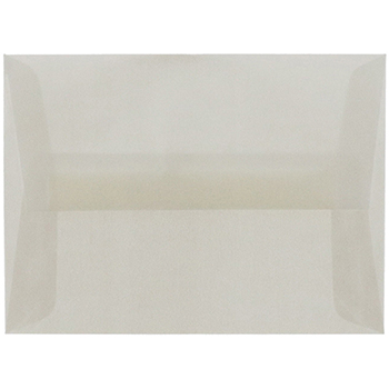 JAM Paper A7 Translucent Vellum Invitation Envelopes, 5 1/4&quot; x 7 1/4&quot;, Platinum Silver, 25/PK