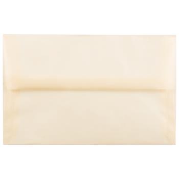 JAM Paper A10 Translucent Vellum Invitation Envelopes, 6&quot; x 9 1/2&quot;, Spring Ochre, 25/PK