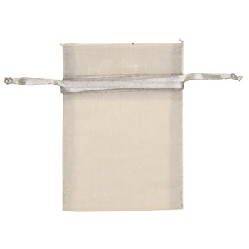 JAM Paper Sheer Bags, X-Small, 3&quot; x 4&quot;, Silver, 96 Bags/BX