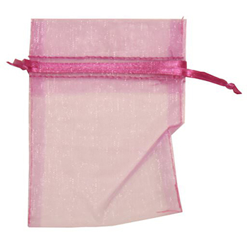 JAM Paper Sheer Organza Gift Bags, 3&quot; x 4&quot;, Violet, 96/BX