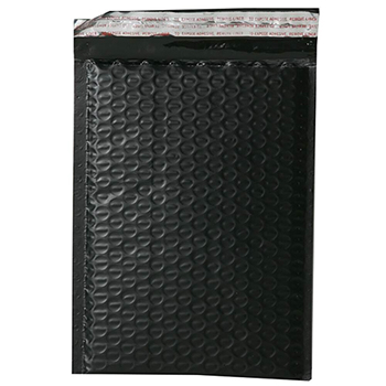 JAM Paper Bubble Padded Mailers with Self-Adhesive Closure, 6 1/2&quot; x 9 1/2&quot;, Black Matte, 12/PK