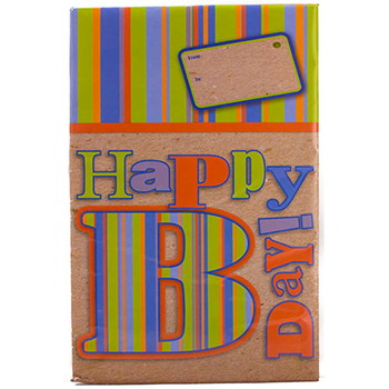 JAM Paper Decorative Bubble Padded Mailers, Small, 6&quot; x 10&quot;, Happy Birthday Design, 6/Pack