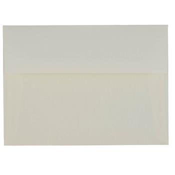 JAM Paper A7 Strathmore Invitation Envelopes, 5 1/4&quot; x 7 1/4&quot;, Natural White Laid, 50/PK
