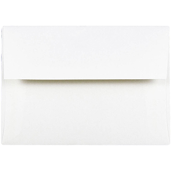 JAM Paper A6 Strathmore Invitation Envelopes, 4 3/4&quot; x 6 1/2&quot;, Bright White Wove, 250/CT