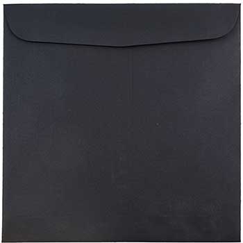 JAM Paper 9 1/2&quot; x 9 1/2&quot; Square Invitation Envelopes, Black Linen, 25/PK