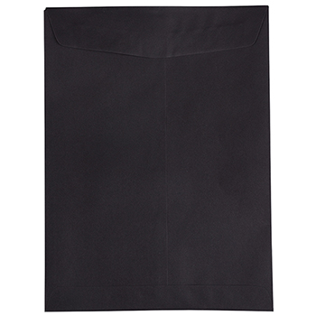 JAM Paper Open End Catalog Envelopes, 9&quot; x 12&quot;, Smooth Black, 50/PK