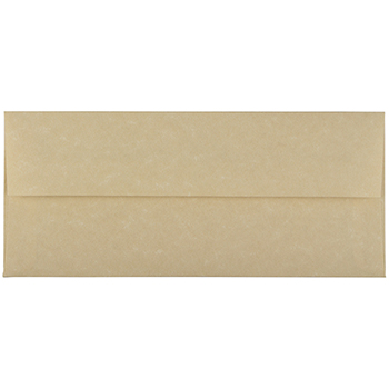 JAM Paper #10 Business Parchment Envelopes, 4 1/8&quot; x 9 1/2&quot;, Brown Recycled, 25/PK