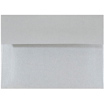 JAM Paper 4Bar A1 Metallic Invitation Envelopes, 3 5/8&quot; x 5 1/8&quot;, Silver Stardream, 250/BX