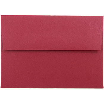 JAM Paper 4Bar A1 Metallic Invitation Envelopes, 3 5/8&quot; x 5 1/8&quot;, Jupiter Red Stardream, 50/PK