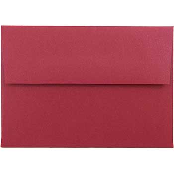 JAM Paper 4Bar A1 Metallic Invitation Envelopes, 3 5/8&quot; x 5 1/8&quot;, Jupiter Red Stardream, 250/BX