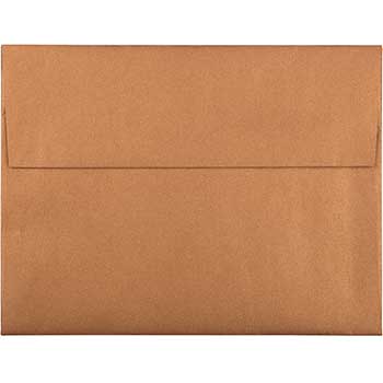 JAM Paper A2 Metallic Invitation Envelopes, 4 3/8&quot; x 5 3/4&quot;, Copper Stardream, 250/CT