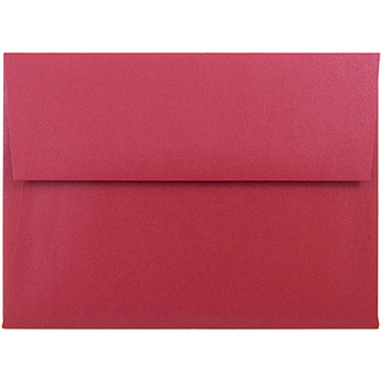 JAM Paper A6 Metallic Invitation Envelopes, 4 3/4&quot; x 6 1/2&quot;, Jupiter Red Stardream, 50/PK