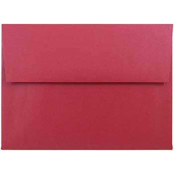 JAM Paper A6 Metallic Invitation Envelopes, 4 3/4&quot; x 6 1/2&quot;, Jupiter Red Stardream, 250/BX