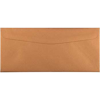 JAM Paper #10 Metallic Business Envelopes, 4 1/8&quot; x 9 1/2&quot;, Copper Stardream, 500/BX