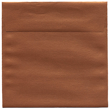 JAM Paper Metallic Invitation Envelopes, 6 1/2&quot; x 6 1/2&quot;, Copper Stardream, 25/PK