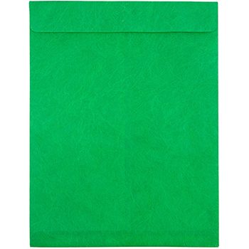 JAM Paper Tyvek Tear-Proof Open End Catalog Envelopes, 10&quot; x 13&quot;, Green, 25/PK