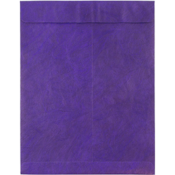 JAM Paper Tyvek Tear-Proof Open End Catalog Envelopes, 10&quot; x 13&quot;, Purple, 25/PK