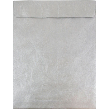 JAM Paper Tyvek Tear-Proof Open End Catalog Envelopes, 11 1/2&quot; x 14 1/2&quot;, Silver, 25/PK
