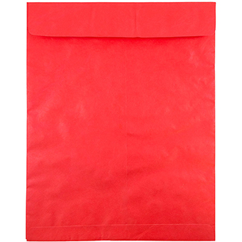 JAM Paper Tyvek Tear-Proof Open End Catalog Envelopes, 11 1/2&quot; x 14 1/2&quot;, Red, 25/PK