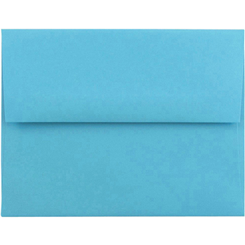 JAM Paper A2 Invitation Envelopes, 4 3/8&quot; x 5 3/4&quot; , Brite Hue Blue , 25/PK