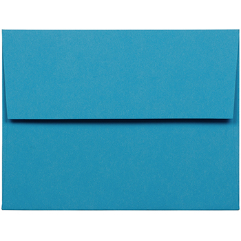 JAM Paper A2 Colored Invitation Envelopes, 4 3/8&quot; x 5 3/4&quot;, Blue, 50/PK