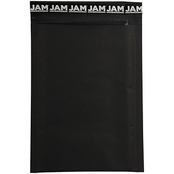 JAM Paper Bubble Lite Padded Mailers, Size #0, 6&quot; x 8 1/2&quot;, Black Kraft, 25/Pack