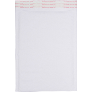 JAM Paper Bubble Lite Padded Mailers, Size 1, 7 1/4&quot; x 10 1/2&quot;, White Kraft, 25/Pack
