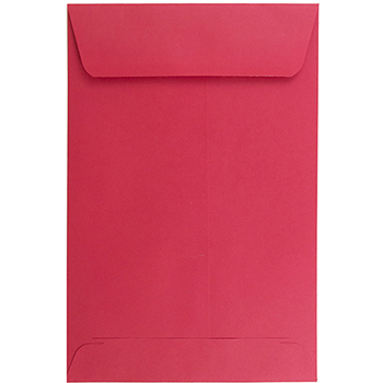 JAM Paper Recycled Envelope, Open End, 6&quot; x 9&quot; Brite Hue Red, 25/PK