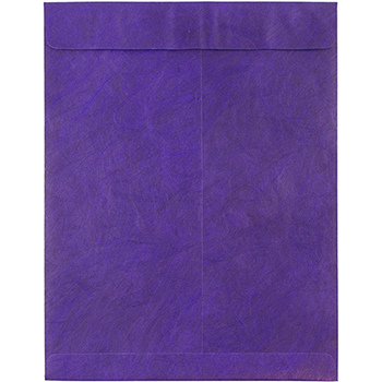 JAM Paper Tyvek Tear-Proof Open End Catalog Envelopes, 10&quot; x 13&quot;, Purple, 10/PK