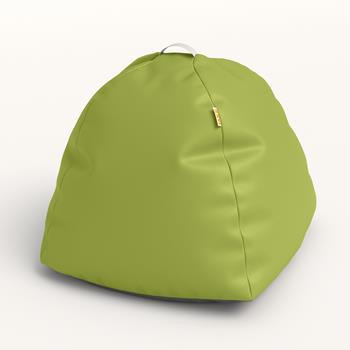 Jaxx Bean Bag Chair, 28 in L x 28 in W x 28 in H, Vinyl, Soft Foam, Small, Green