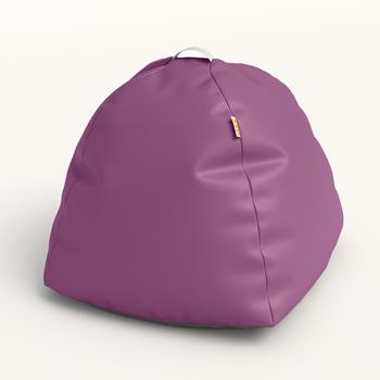 Jaxx Bean Bag Chair, 28 in L x 28 in W x 28 in H, Vinyl, Soft Foam, Small, Plum