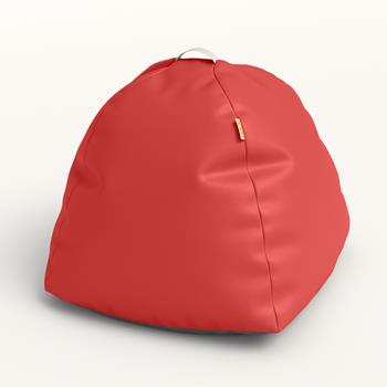 Jaxx Bean Bag Chair, 28 in L x 28 in W x 28 in H, Vinyl, Soft Foam, Small, Red