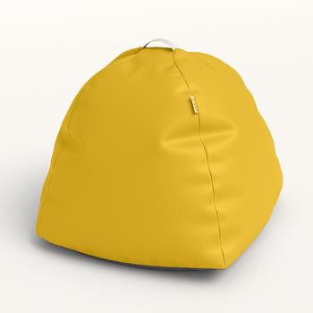 Jaxx Bean Bag Chair, 28 in L x 28 in W x 28 in H, Vinyl, Soft Foam, Small, Yellow