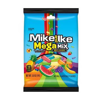 Mike and Ike Mega Mix Candy Bag, 10 Flavors, 5 oz, 12 Bags/Case